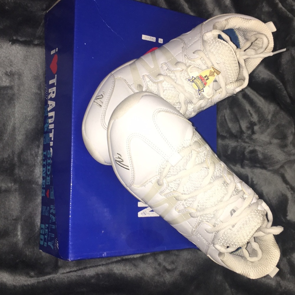 Varsity white cheer shoes